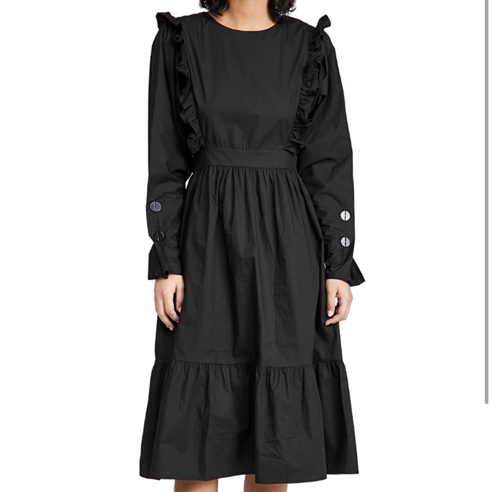 English Factory Ruffle Tiered MIDI Dress NWT
